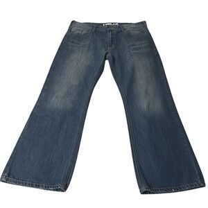 Helix Jeans Mens 38x29 Blue Relaxed Straight Fit Denim Casual Pants